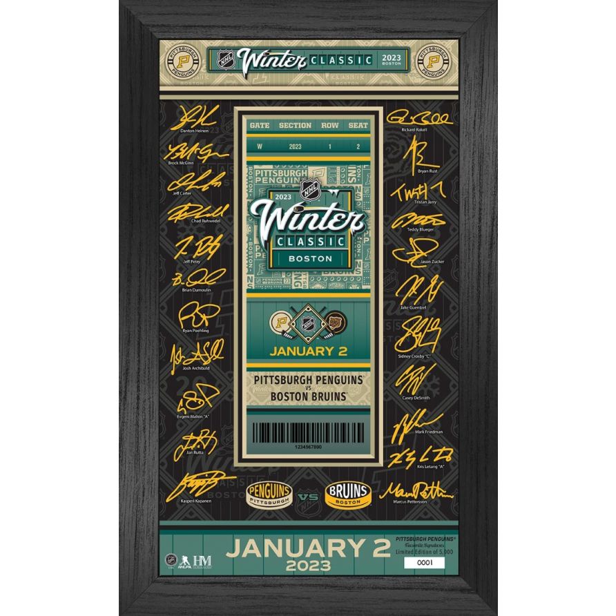 Pittsburgh Penguins 2023 Winter Classic Signature Ticket Frame